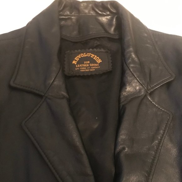 Revolution Black Leather Blazer Jacket - Picture 2 of 7